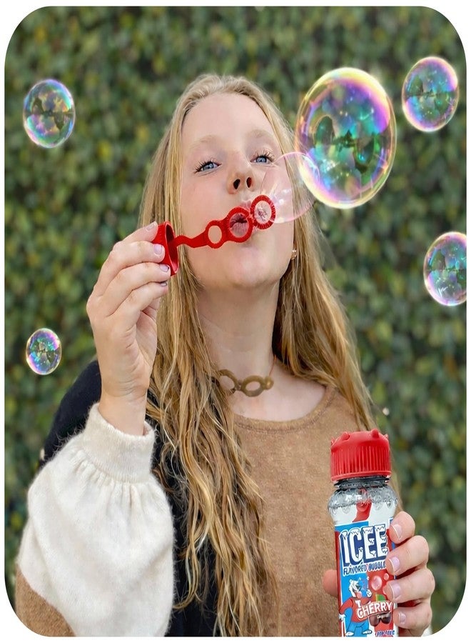 BubbleLick Bubble Lick ICEE Flavored Bubbles 4 Pack Red Cherry Blue Raspberry for Kids Families USA Made - Image 3