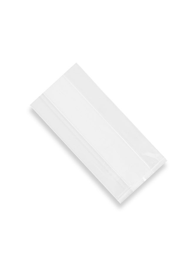 Restaurantware Bag Tek 4 x 2.3 x 8 Inch Gusset Bags, 100 Heat Sealable Candy Bags - Food Safe, Package Popcorn or Cookies, Clear Plastic Treat Bags, For Party Favors, Snacks, or Baked Goods, - Image 1