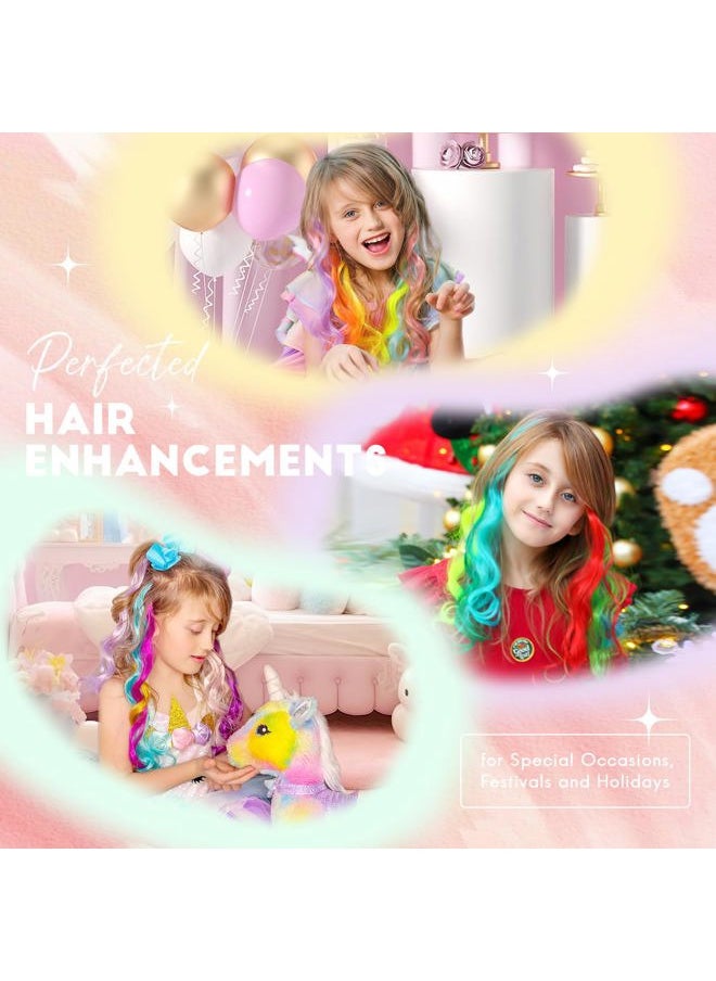 Dreamlover Hair Accessories for Girls, Colored Hair Extensions for Kids, Crazy Hair Day Accessories, 24 Pieces  - Image 5