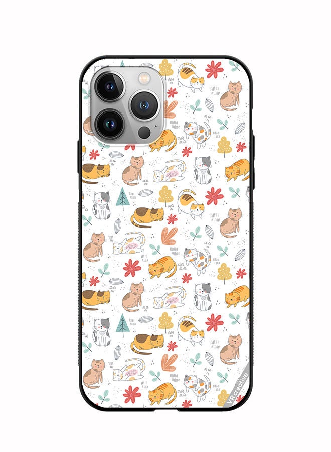 VR CREATIVE Protective Case Cover For Apple iPhone 12 Pro Max Chilling Cat Pattern Design Multicolour - Image 1