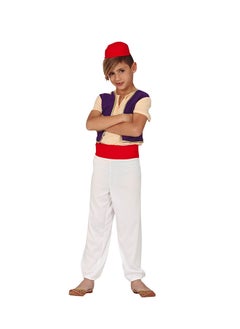 Fiestas Guirca Aladdin Costume, Size: 7-9 Years. Costume Includes: Hat, T-shirt with Waistcoat, Trousers, Belt 