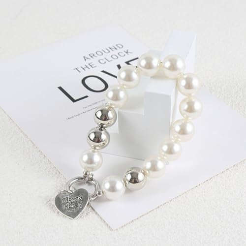 KC Pearl Charm for mobile phone case cover, Lanyard Keychain Hanging, Phone Pendant Wrist Bracelet Holder | Purse, Camera, Mobile Cover Charm Strap Smartphone Case For Girls Women Silver - Image 3