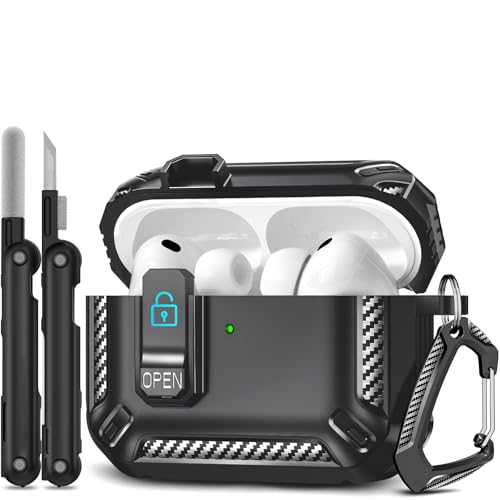 TNSNK for AirPods Pro 3 Case (2025 New), Secure Lock Cases Cover with Cleaning Kit & Keychain Compatible with Airpods Pro 3rd Generation Case for Men Women, Powerful Drop Protection - Image 1