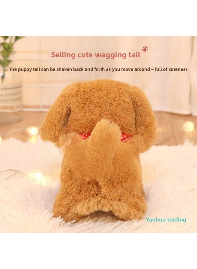 Children's Toys Dogs Can Walk And Call Babies Simulation Electric Plush Puppies Boys And Girls Gift Cute Pet-Colour:Small Corgi Brown [send Red Bow]-Proportion:[long-lasting Model] Charger + Rechargeable Battery  - Image 5