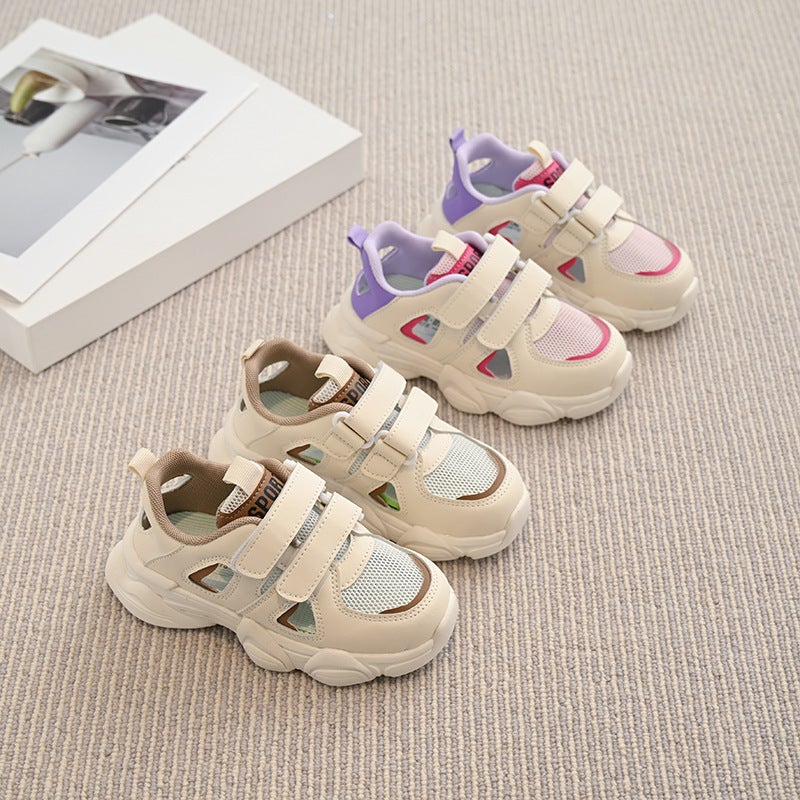 Children'S Summer Sports Shoes, Medium And Large Children'S Sandals, Breathable Hollow Summer Mesh Fashionable Boys' Soft Soles - Image 3