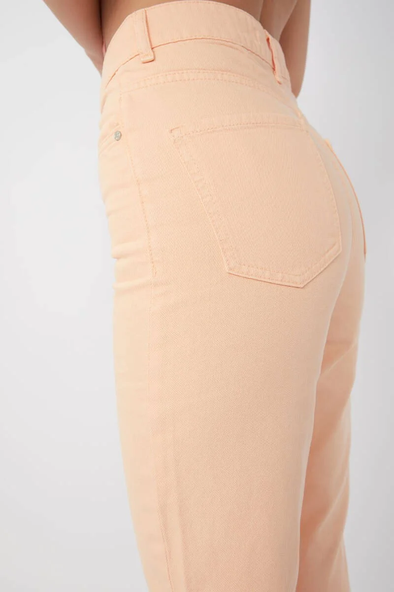 Banny Jeans Women's Basic Cut Out Jeans Salmon