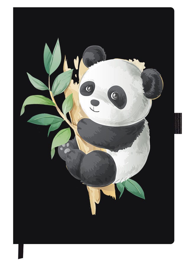 Theodor Designer A5 Thick Black Hardcover Notebook Panda - Image 1