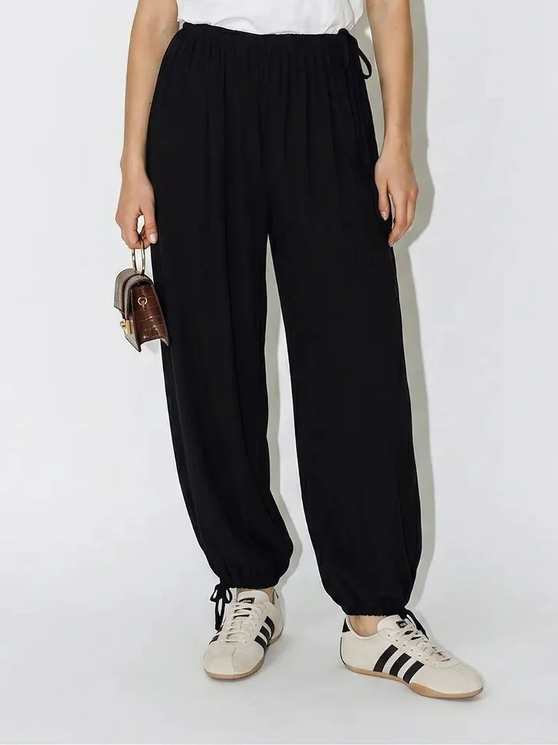 Bianco Lucci LUCCI Women’s Ankle-length Salwar Trousers With Tie Waist