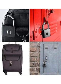 Generic Fingerprint Padlock, Locker Lock, Smart Pad Lock Waterproof Small Portable Padlock with USB Charging for Locker, Luggage, Gym , Suitcas, School, Bike  - Image 4