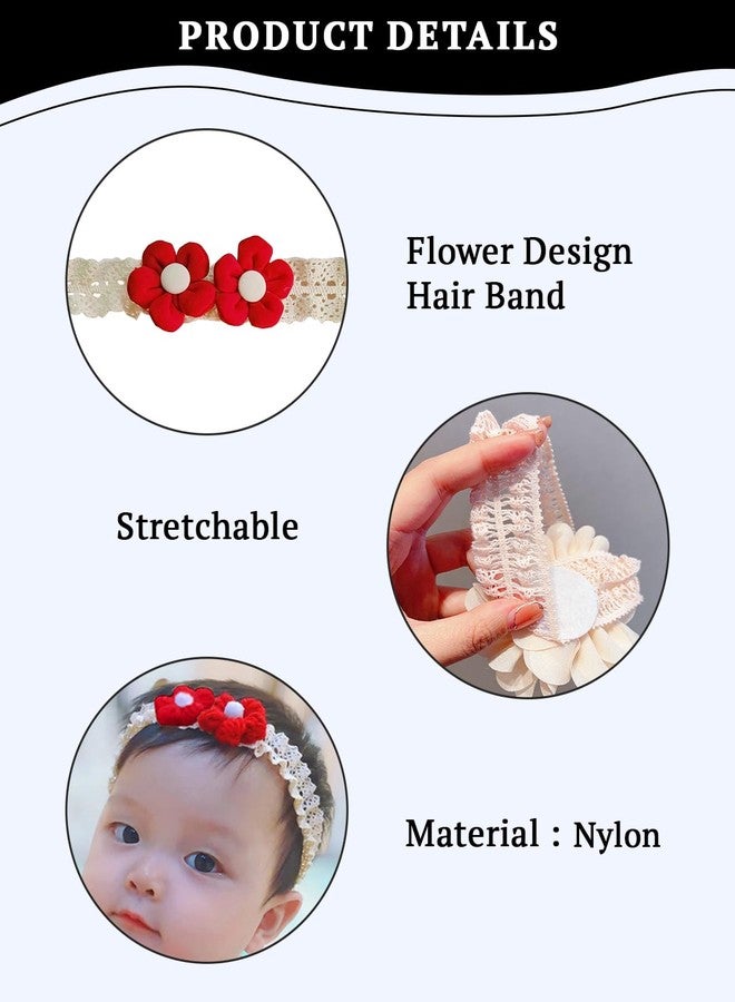 SYGA Baby Girl Hair Clips Bow Tie Flower Headband, Pink - Birthday Gift for Girls - Image 4