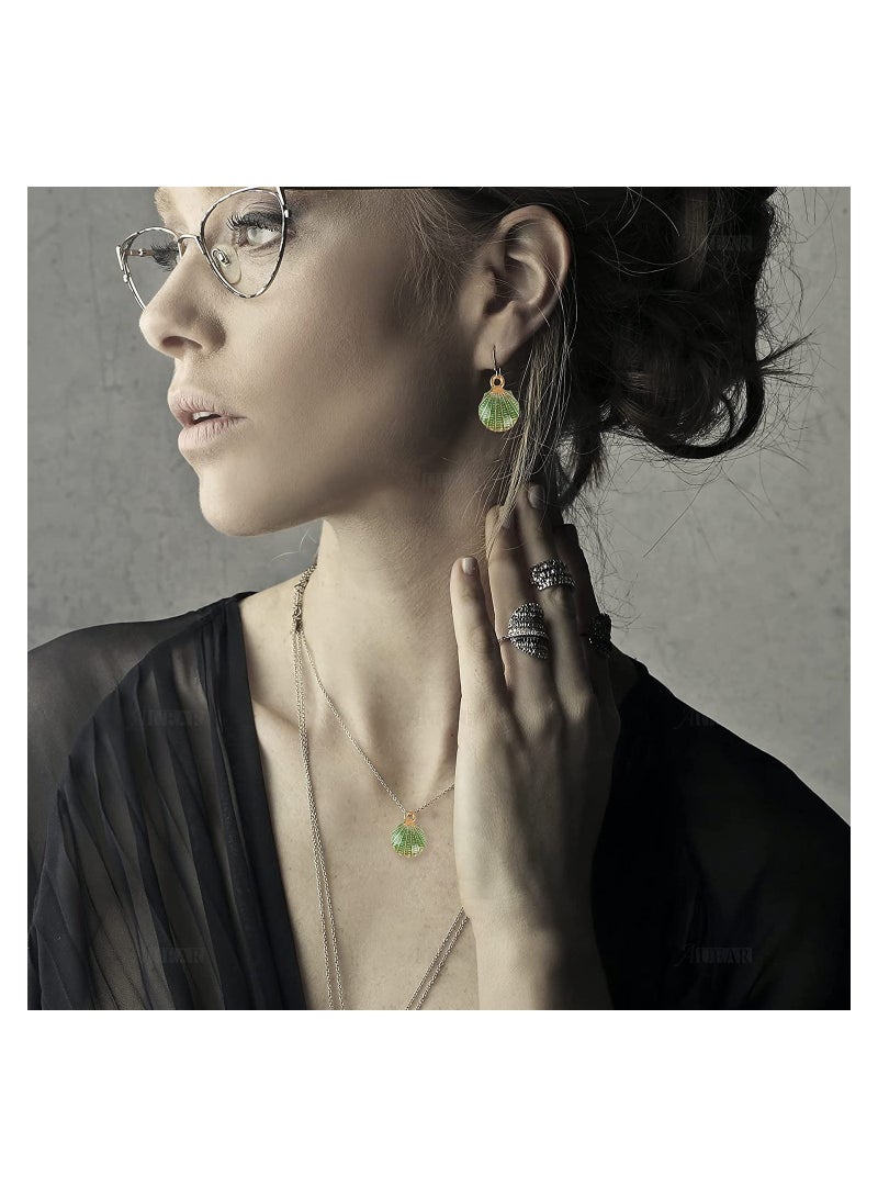 Suntown Charms Pendant, 28Pcs Mixed Ocean Beach Starfish Conch Shell Charm Pendant, DIY Jewelry Making Necklace Bracelet Earring DIY Jewelry Accessories Charms, Alloy Enamel Assorted Ocean Starfish Pendants - Image 4