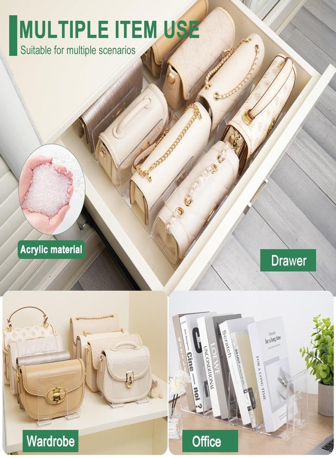 AMZABBY Shelf Divider for Closet, 2 Pack Clear Purse Organizers for Closet Acrylic Handbag Separators Storage Organizer Bookshelf Separator Dividers | Heavy-Duty, Space-Saving - Image 4