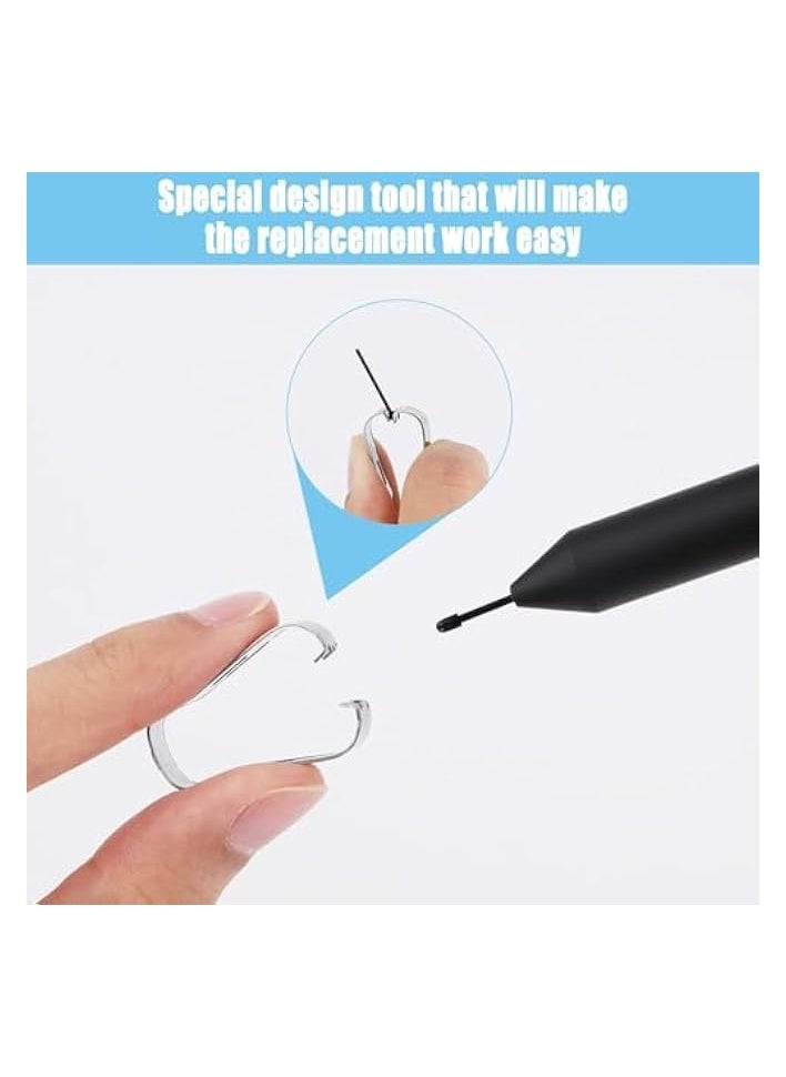 PROMASS 20PCS with 4 Pcs Nibs Removal Tool Replacement Pen Tips for Samsung Galaxy Tab S9/S8/S7, N, Compatible with Remarkable 1/2 and Boox Tablets Stylus, Durable Nibs for Smooth and Precise Writing  - Image 3
