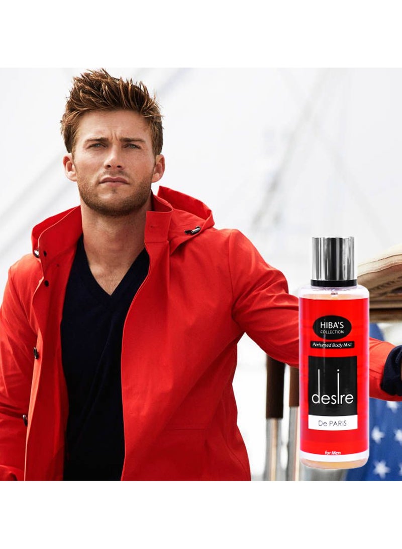 هيبا'ز كوليكشن رذاذ الجسم المعطر من ديزاير دي باريس للرجال - عطر فاخر، 250 مل (8.45 أونصة سائلة) - رائحة منعشة تدوم طويلاً للاستخدام اليومي - Image 2