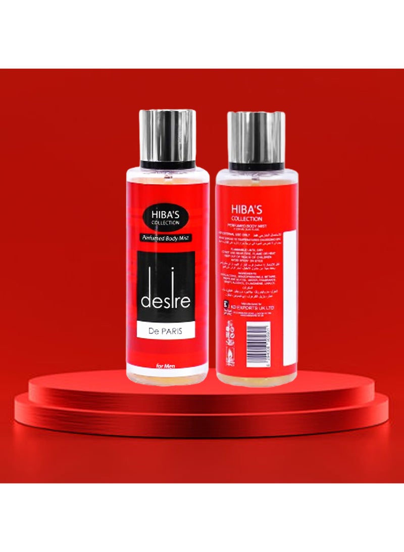 هيبا'ز كوليكشن رذاذ الجسم المعطر من ديزاير دي باريس للرجال - عطر فاخر، 250 مل (8.45 أونصة سائلة) - رائحة منعشة تدوم طويلاً للاستخدام اليومي - Image 4