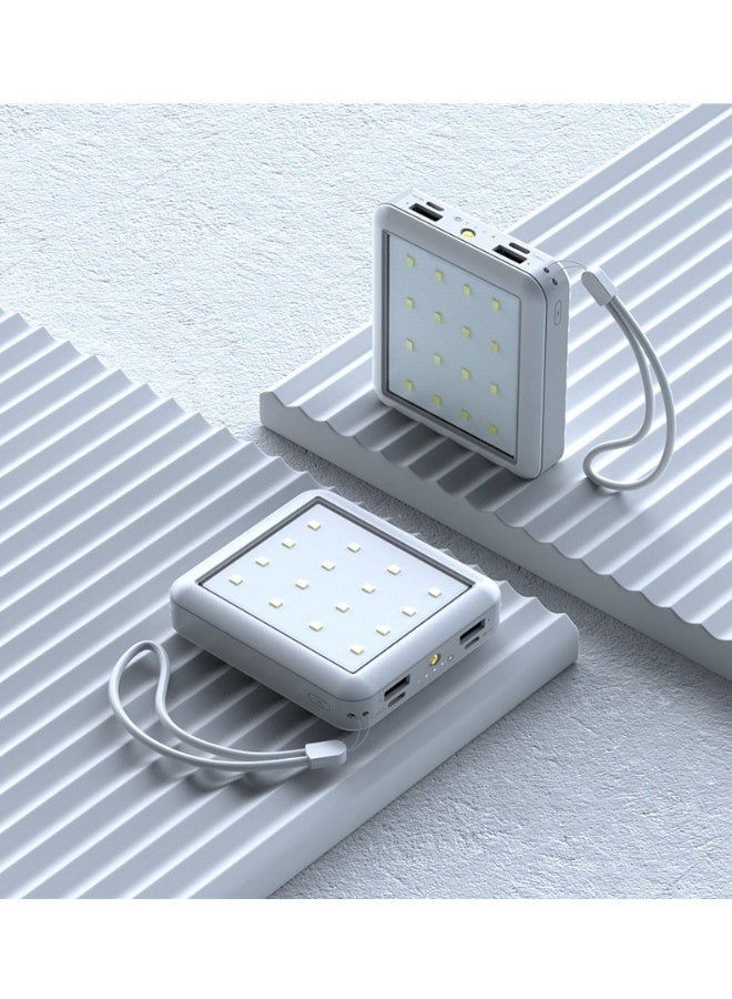 20,000mAh Portable Power Bank with Camping Light – Mini, High-Capacity, Built-in Four-Line Design for Outdoor Use - Image 3