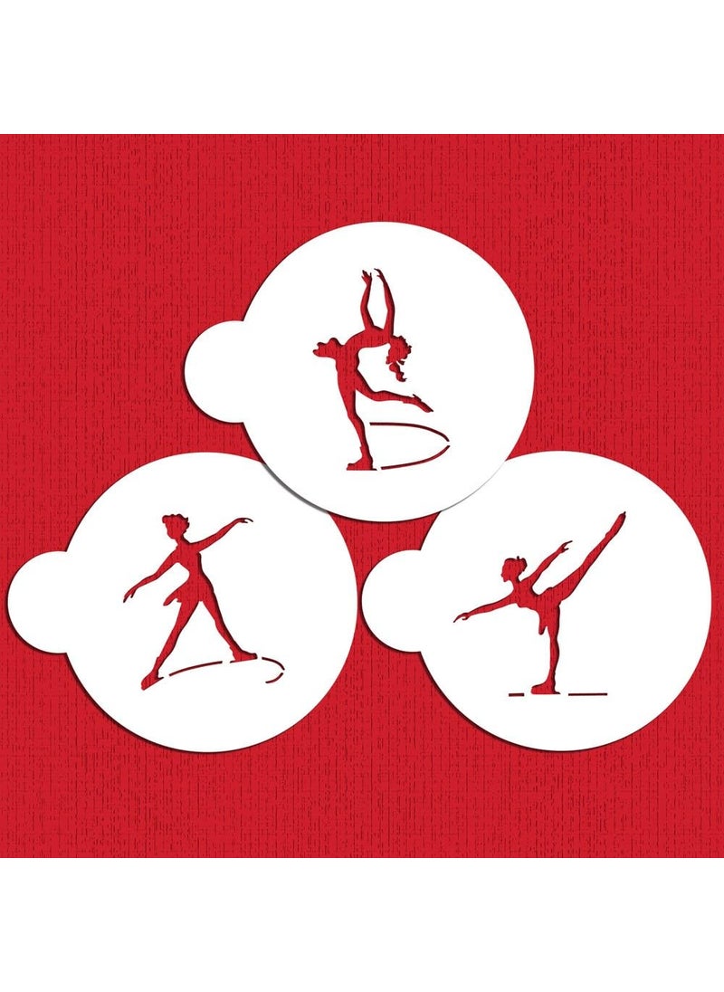 Designer Stencils - Designer Stencils C969 Figure Skaters Cookie Stencil Set - Image 1