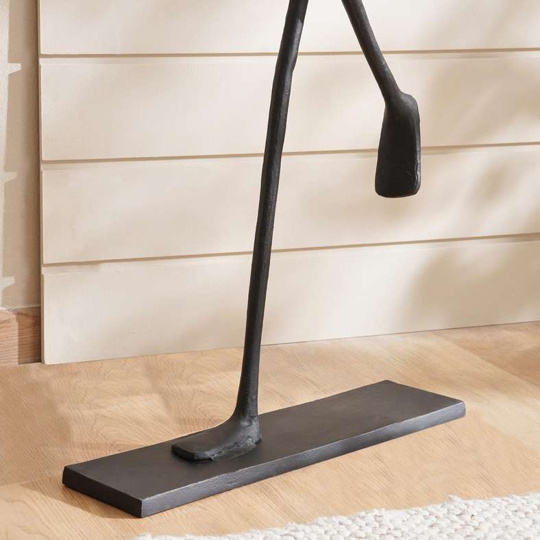 Pan Home Tinley Metal Human Sculpture - Black - Image 2