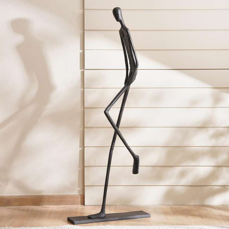 Pan Home Tinley Metal Human Sculpture - Black - Image 3