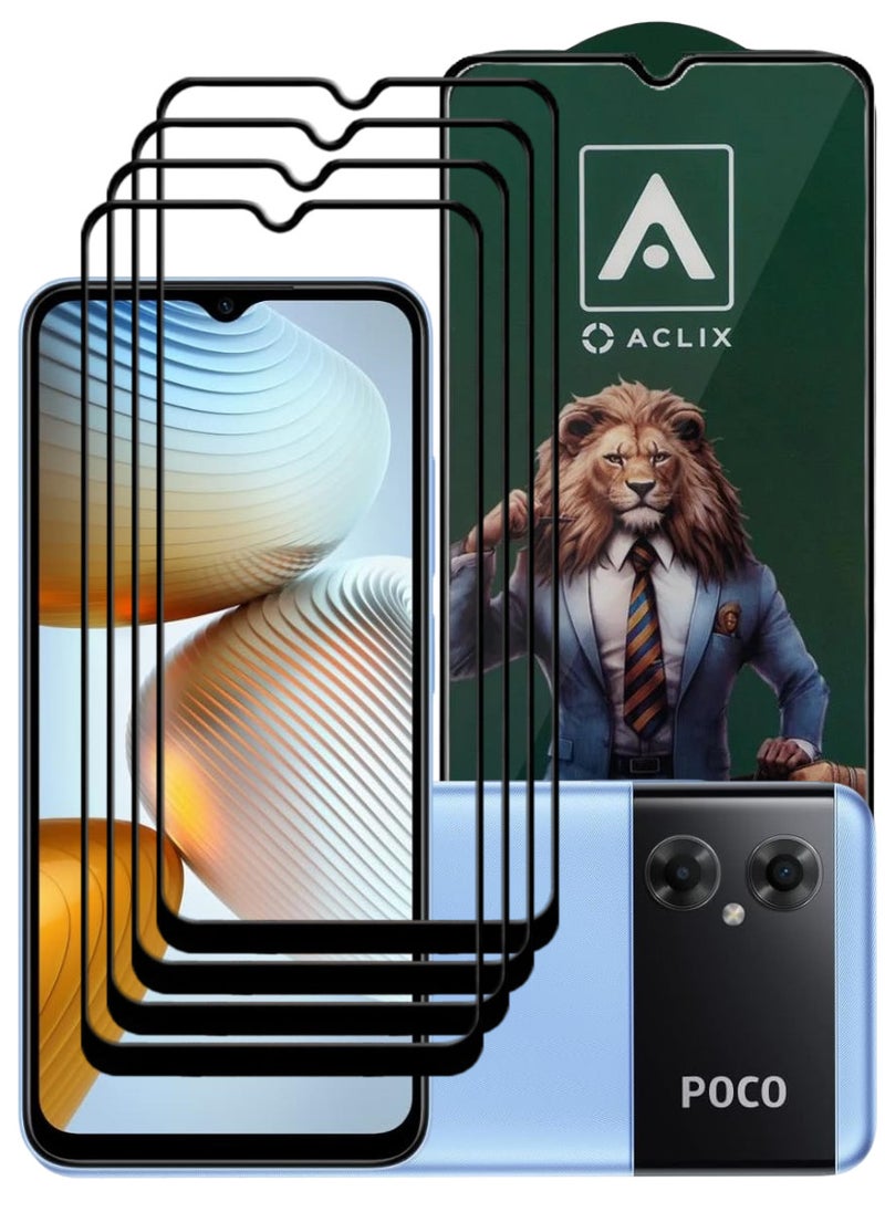 أكاليكس 4 قطع، حماية شاشة،  لهاتف شاومي بوكو M4 5G  ، جودة ممتازة. - Image 1