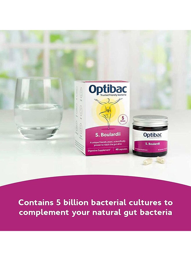 Optibac Probiotics Saccharomyces Boulardii Vegan Scientifically Proven Digestive Probiotic Supplement 5 Billion Cfu 16 Capsules  - Image 3