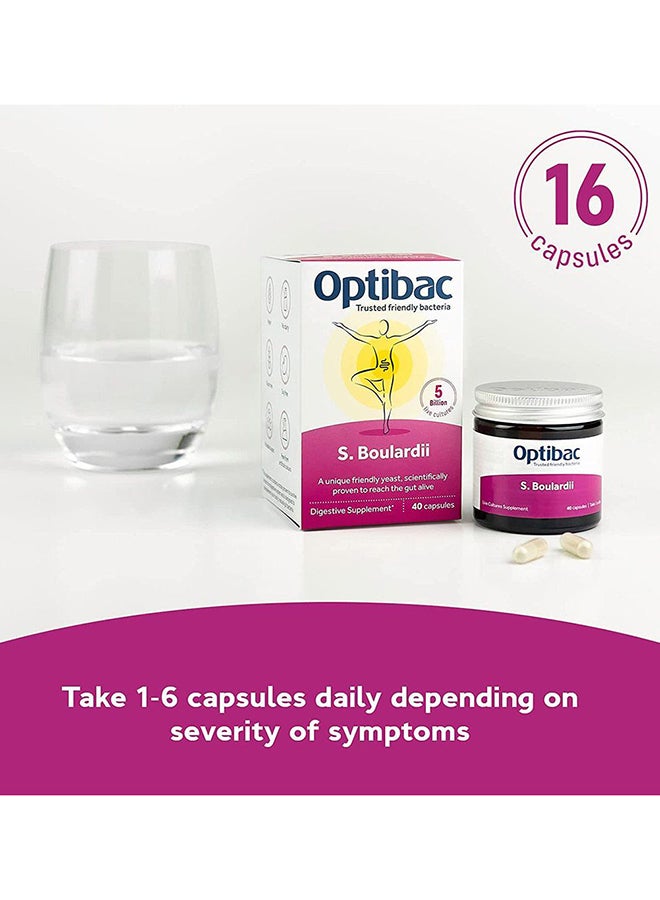 Optibac Probiotics Saccharomyces Boulardii Vegan Scientifically Proven Digestive Probiotic Supplement 5 Billion Cfu 16 Capsules  - Image 5