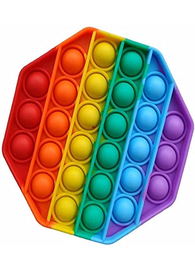 AK Enterprise Pop It Fidget Toys, Silicone Push Pop Bubble Fidget Sensory Toy, Autism Special Needs Stress Relief Toy, Anti-Anxiety Fidget Toy Novelty Gifts for Girls Boys Kids Adults (Hexagon) - Image 1