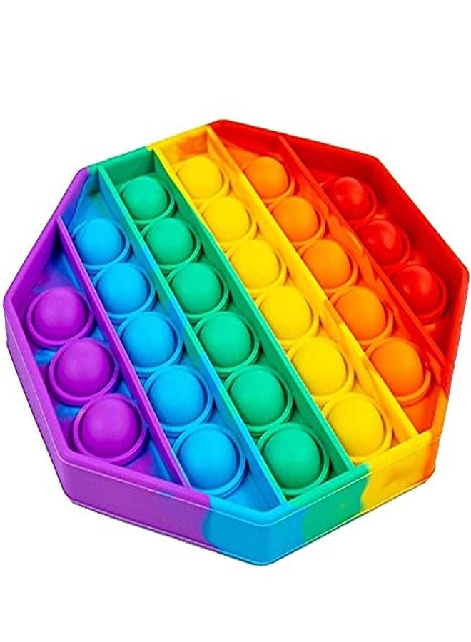 AK Enterprise Pop It Fidget Toys, Silicone Push Pop Bubble Fidget Sensory Toy, Autism Special Needs Stress Relief Toy, Anti-Anxiety Fidget Toy Novelty Gifts for Girls Boys Kids Adults (Hexagon) - Image 4