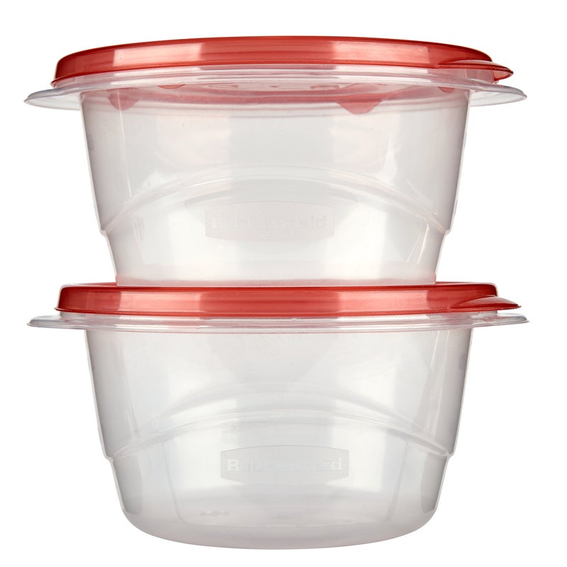 Rubbermaid TakeAlongs Small Bowl Food Storage Containers, 3.2 Cup, Tint Chili, 2 Count - Image 2
