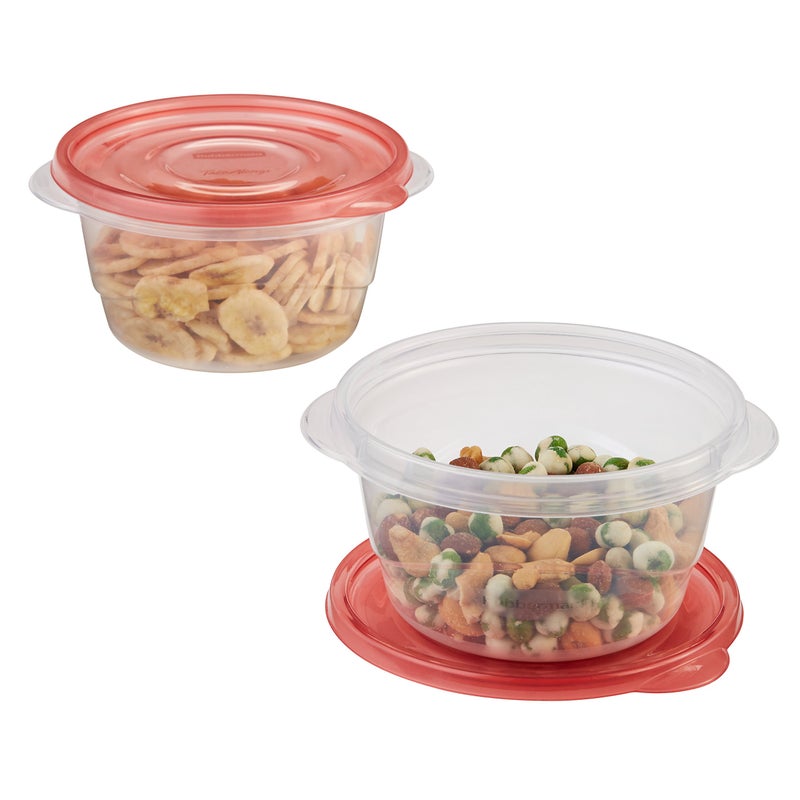 Rubbermaid TakeAlongs Small Bowl Food Storage Containers, 3.2 Cup, Tint Chili, 2 Count - Image 4
