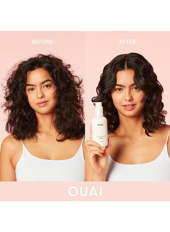 Ouai Anti Frizz Cream - Moisturizing Hair Cream With Frizz Control & Heat Protection - Provides Lasting Hydration With Jackfruit & Beetroot Extract - Paraben, Phthalate & Sulfate Free (6 Oz)