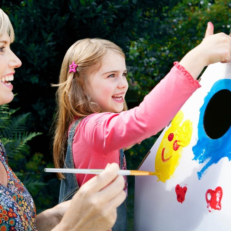 TRANSON Art Painting Brush Assorted Set of 12 for Acrylic Watercolor Gouache Hobby Painting White - Image 5