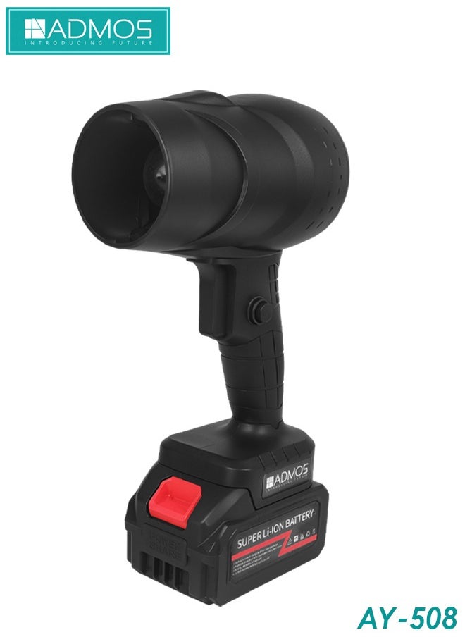 Admos ADMOS AY-508 Cordless Electric Air Blower with 1200mAh Battery, 70mm Large Air Outlet, Turbo Motor, Speed Control, for Car Dust Cleaning, Leaves, Snow, Fire Starting, Keyboard & Home Use  - Image 1