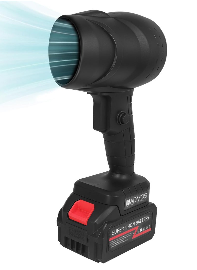 Admos ADMOS AY-508 Cordless Electric Air Blower with 1200mAh Battery, 70mm Large Air Outlet, Turbo Motor, Speed Control, for Car Dust Cleaning, Leaves, Snow, Fire Starting, Keyboard & Home Use  - Image 2
