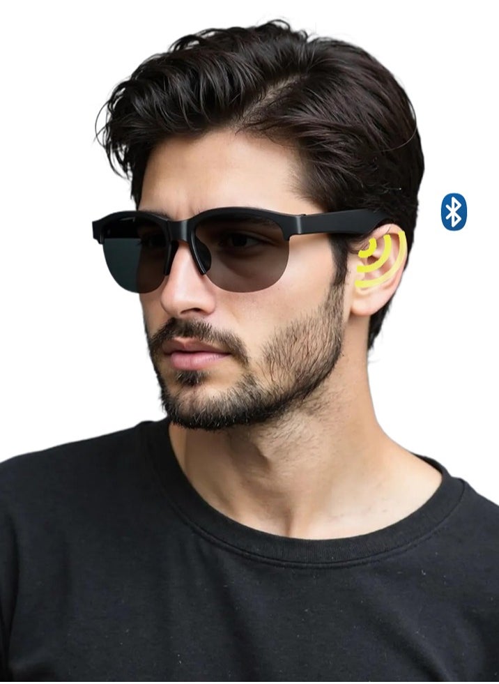 Bluetooth Smart Sunglasses Pro,High-Definition Music Playback,Clear Calls ,Dustproof &IPX5 Waterproof,30g Ultra - Light Design, Polarized Sunglass Lenses, Perfect for Driving/Cycling/Outdoor