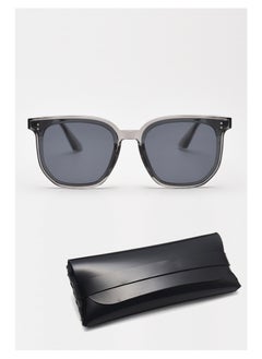 Sunglasses UV protection Stylish Polarized for men and women,Gray frame black gray lenses