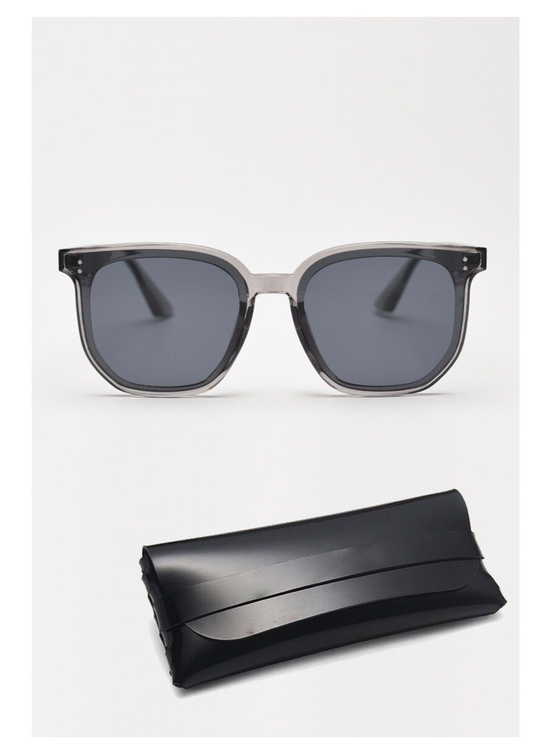 Generic - Sunglasses UV protection Stylish Polarized for men and women,Gray frame black gray lenses - Image 1