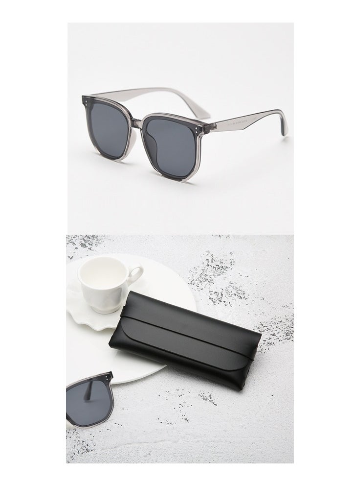 Generic - Sunglasses UV protection Stylish Polarized for men and women,Gray frame black gray lenses - Image 1