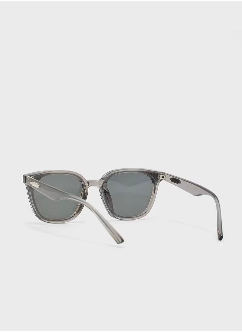 Generic - Sunglasses UV protection Stylish Polarized for men and women,Gray frame black gray lenses - Image 1