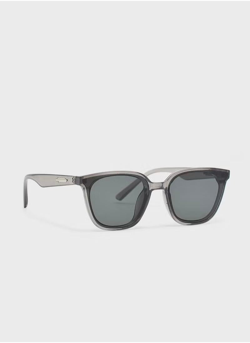 Generic - Sunglasses UV protection Stylish Polarized for men and women,Gray frame black gray lenses - Image 1