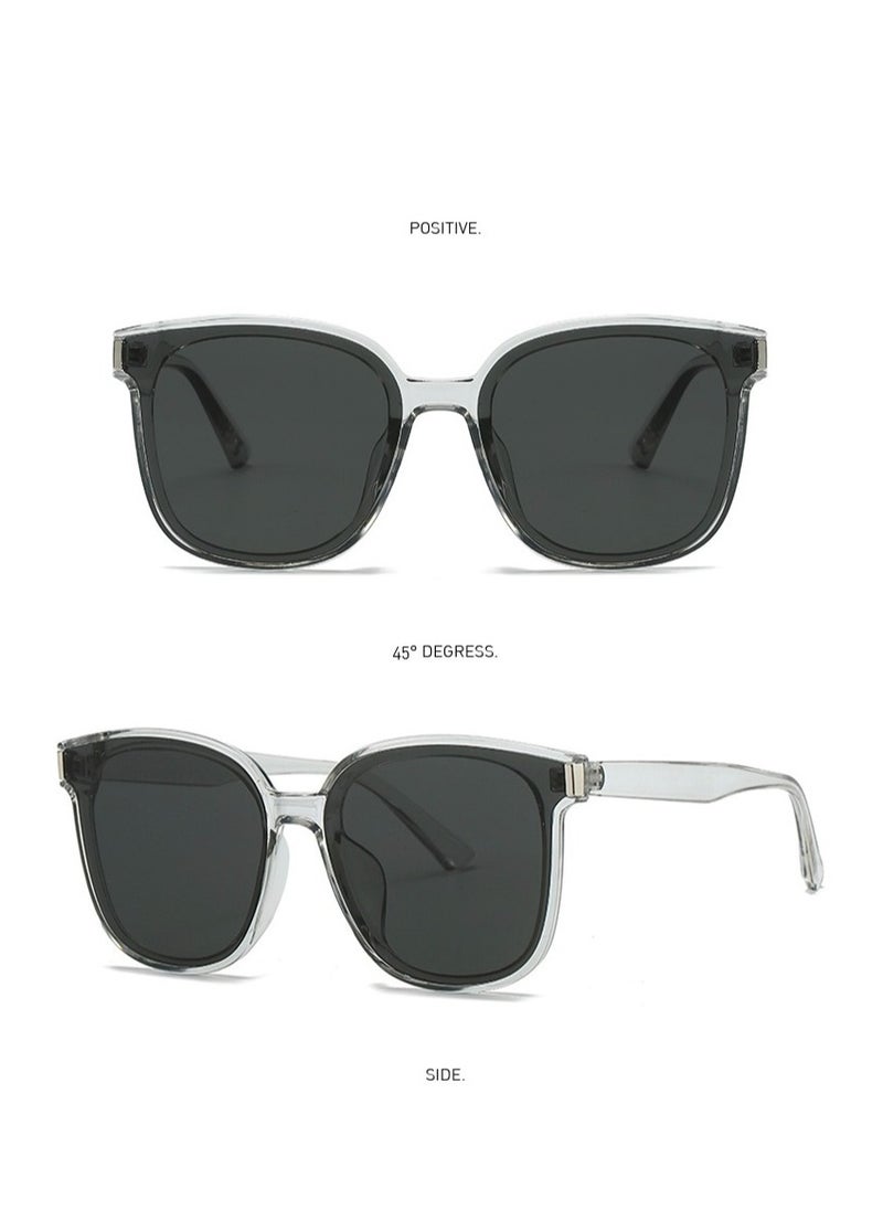 Generic - Sunglasses UV protection Stylish Polarized for men and women,Gray frame black gray lenses - Image 1