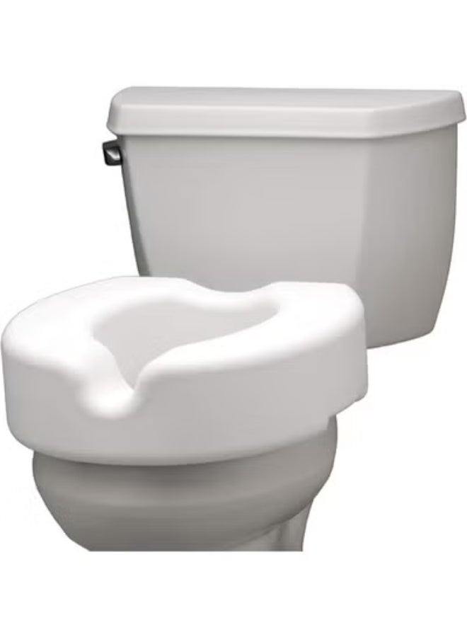 Elevated Raised Toilet Seat, Portable Removable Toilet Seat Riser, Fits Standard and Elongated Toilets, Plastic, 5 Inch Height Increase - Image 1