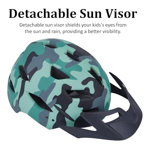 Bilaki Kids Bike Helmet, Boys Girls Helmets from Toddler to Youth, 2 Sizes for Child Ages 2-3-5-8-14 Years, Toddler Bicycle Helmet with Detachable Visor & LED Light, Adjustable Multi-Sport Helmet - Image 5