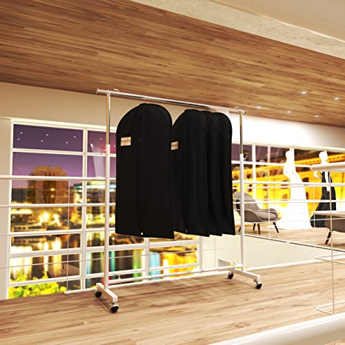 HANGERWORLD 40" Garment Bag Suit Bags for Closet Storage Breathable Clothes Cover Dust Protector (3 Pack, Black) - Image 5
