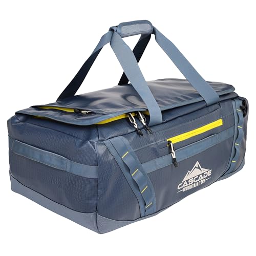 Cascade Mountain Tech 60L Duffle Bag, Convertible Travel Duffel Bag for Men Women, Water Resistant & Tear Resistant (Blue) - Image 1