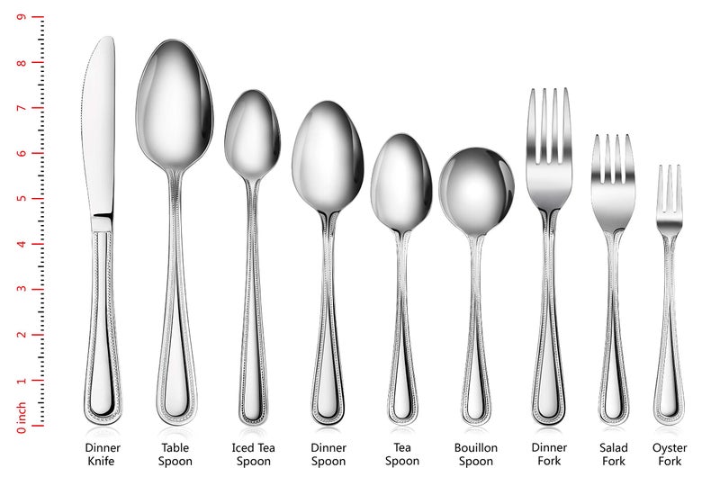 New Star Foodservice 1029734 Bead Pattern, 18/0 Stainless Steel, Salad Fork, 6.6-Inch Set of 12 - Image 4