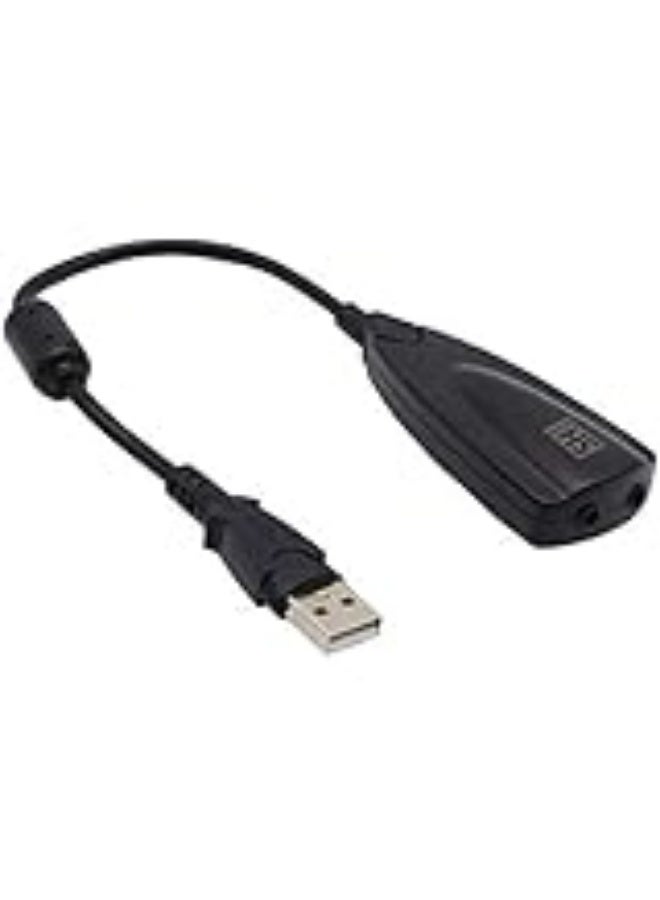 Axon X1174 USB 7.1 External Sound Card Adapter, 5H, 2-Port, 3D Channel, Headphone Equalizer with 3.5mm Jack Microphone for Laptop and PC - Image 2