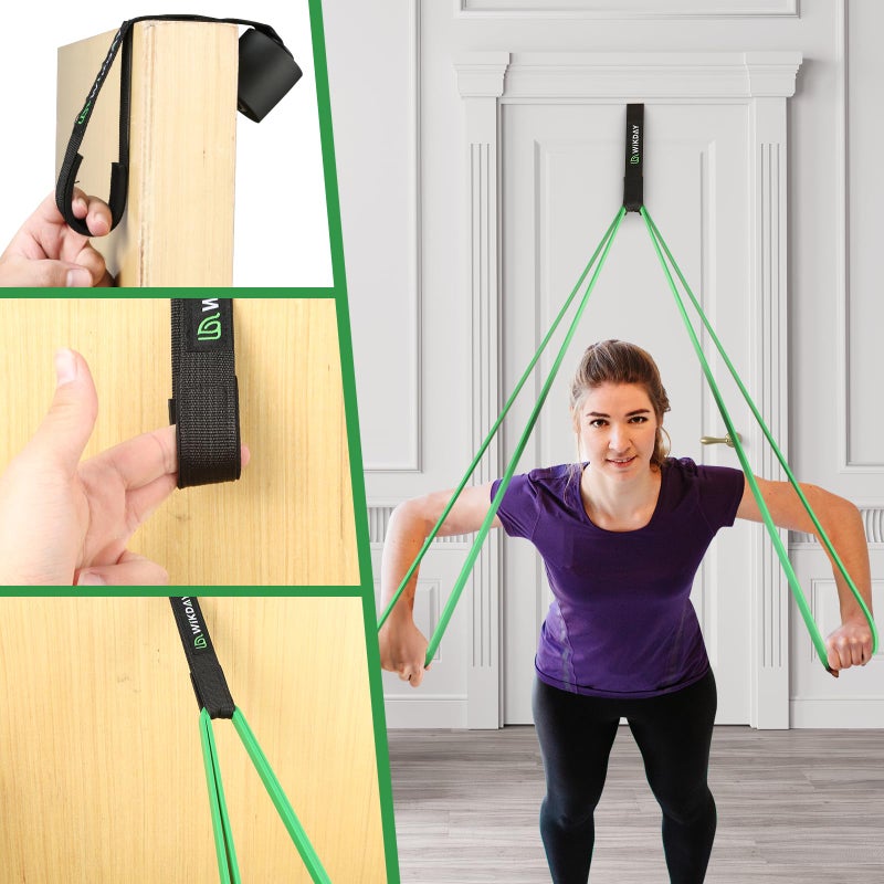 WIKDAY Resistance Bands, Pull Up Assistance Bands, Workout Bands, Heavy Exercise Bands Set with Door Anchor, Elastic Bands for Body Stretching, Training at Home/Gym for Men & Women - Image 5