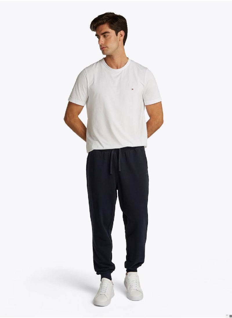 TOMMY HILFIGER - Men's Essential Terry Sweatpants - Cotton, Blue - Image 1