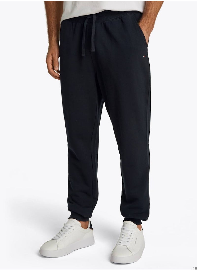 TOMMY HILFIGER - Men's Essential Terry Sweatpants - Cotton, Blue - Image 1